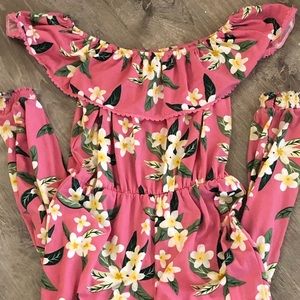 NWT Girls Floral 1 Piece Jumpsuit (Lg)